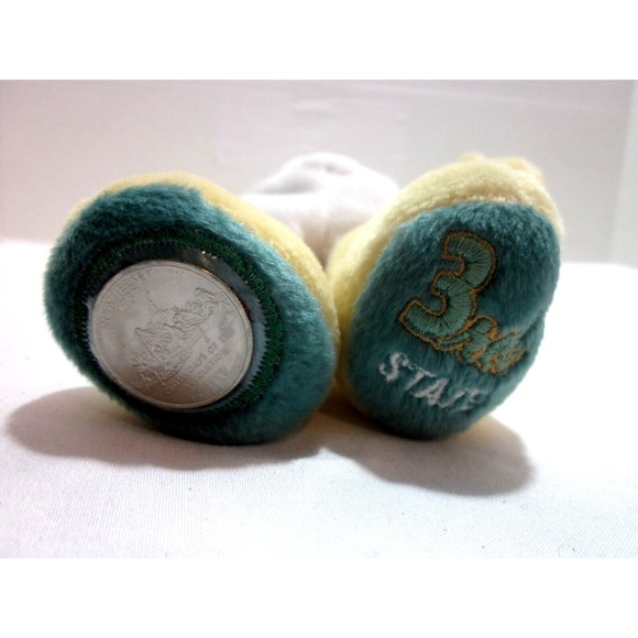 State of New Jersey Limited Treasure Coin Bear 2000 Green Tan White 9" Plush - Picture 2 of 5